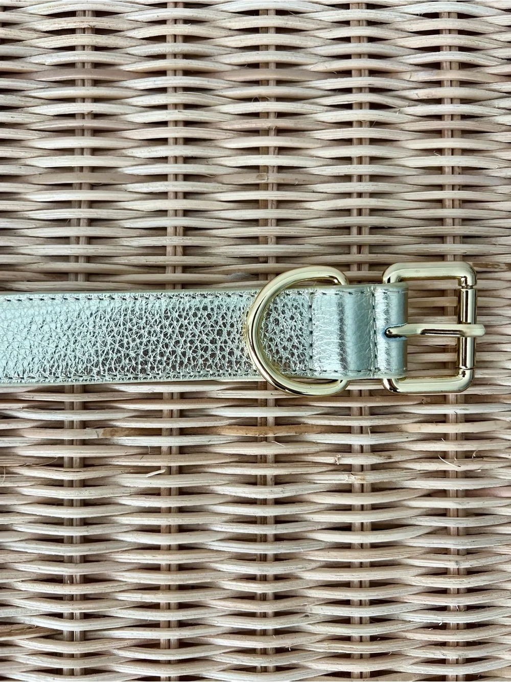 Persaman Made in Italy Metallic Gold Leather Belt NWT Luxury Style